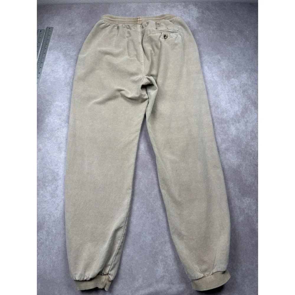 VTG Crazy Shirts Hawaii Kona Coffee Dyed Jogger Pants Mens M Khaki Tan Fade USA